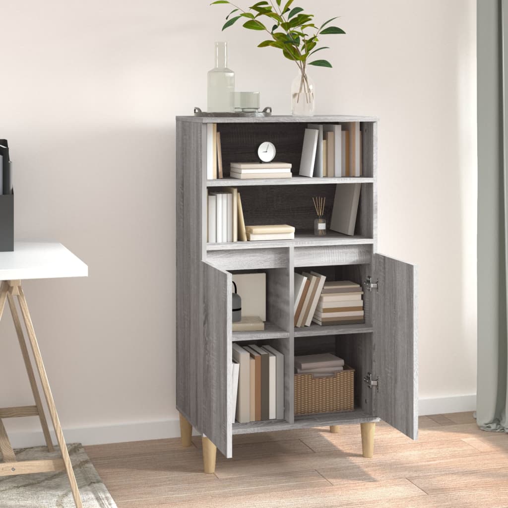 Highboard Grau Sonoma 60x36x110 cm Holzwerkstoff